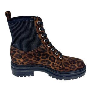 Gianvito Rossi Suede Animal Print Ankle Boots